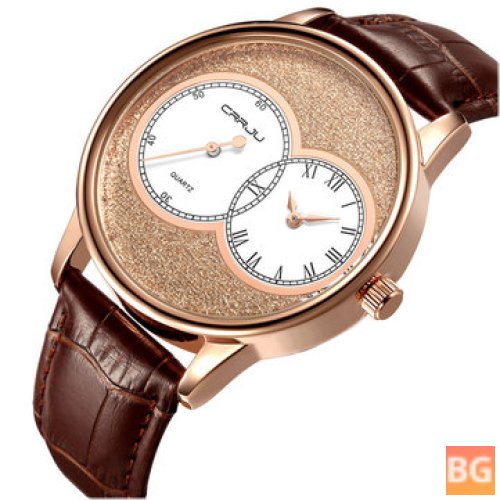 Wristwatch with Two Dial Display - Casual Style