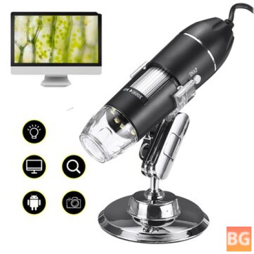 2MP Handheld Camera with 8 LEDs and Stand - microscope