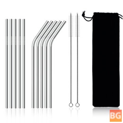 Stainless Steel Reusable Straw Kit