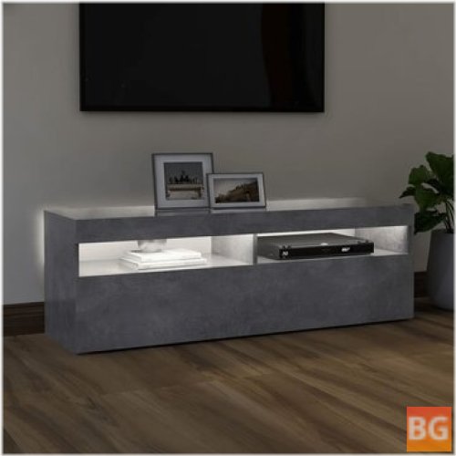 TV Cabinet with LED Lights - Gray 47.2