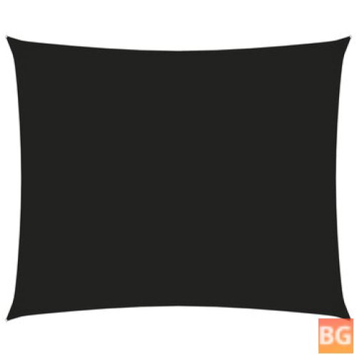 Rectangular Sunshade 2.5x3.5m Black Oxford Fabric