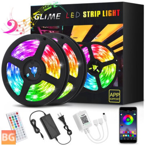 GLIME 10m RGB LED Strip Lights with App Control and Music Sync