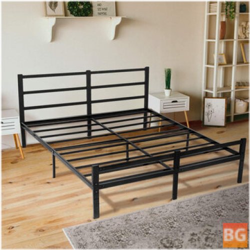 Dual Bed Frame with Headboard - 14 Inch Platform