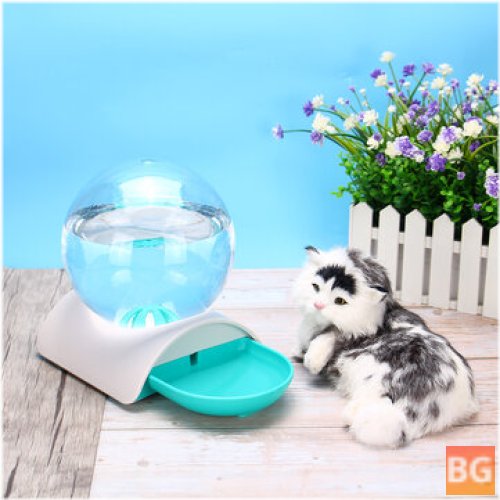 Large Cat Water Fountain with Automatic Feeder - Plastic