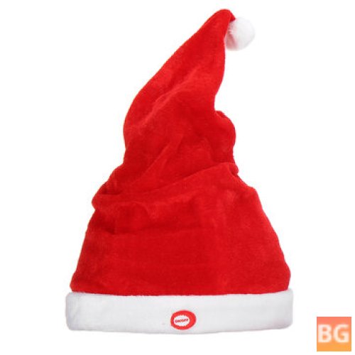 Soft Electric Santa Claus Hat - Size Adjustable