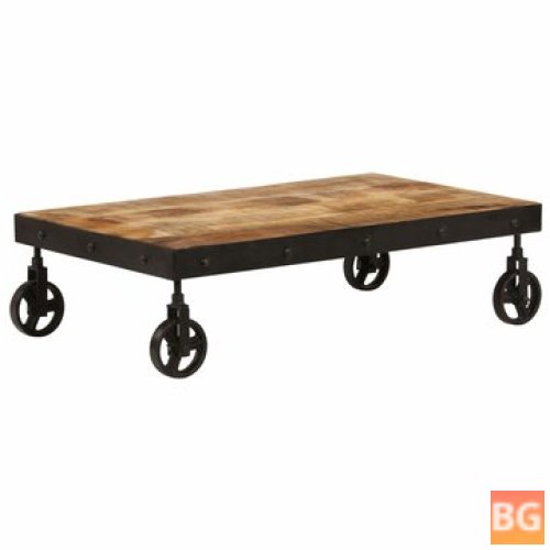 Table with Wheels - mango wood 39.4