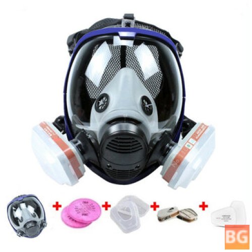 17-in-1 Full Face Chemical Gas Mask with Anti-Fog Filter