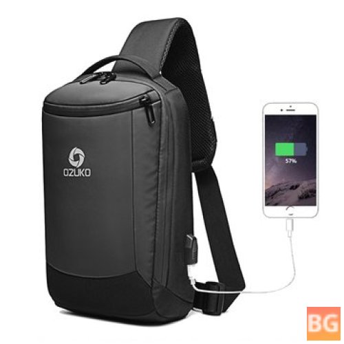 Bag for Men with a Waterproof Charging Port
