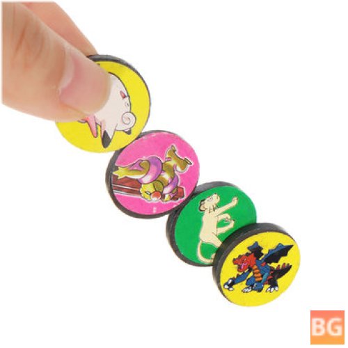 4PCS Black Graphic Design Magnetic Toys for Children