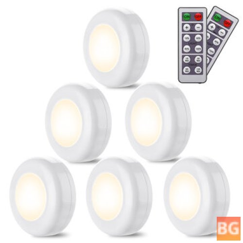 6Pcs Remote Cabinet Lights with Dual Controls, Warm White