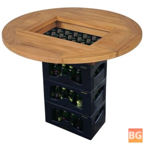 Teak Crate Tabletop with 27.6