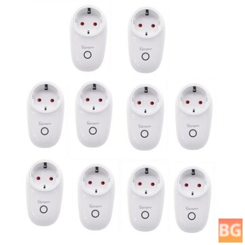 10pcs Smart WIFI Socket with Voice Control Compatibility