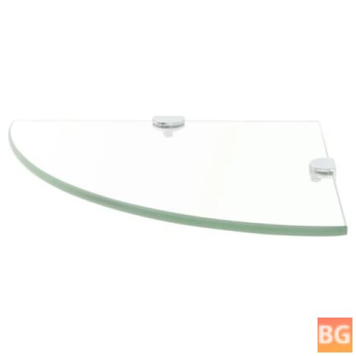 Chrome Corner Shelf with Glass Clear Support 9.8