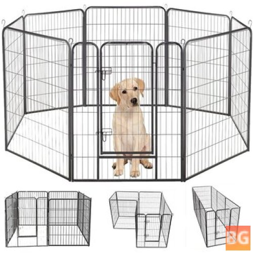 88-Piece Dog Pen Set with Exercise Pen and Poles