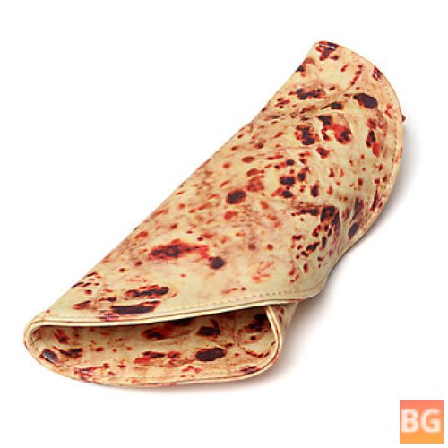 Chinese Style Sesame Seed Cake Baked Roll Pancake PU Leather Roll Pencil Bag