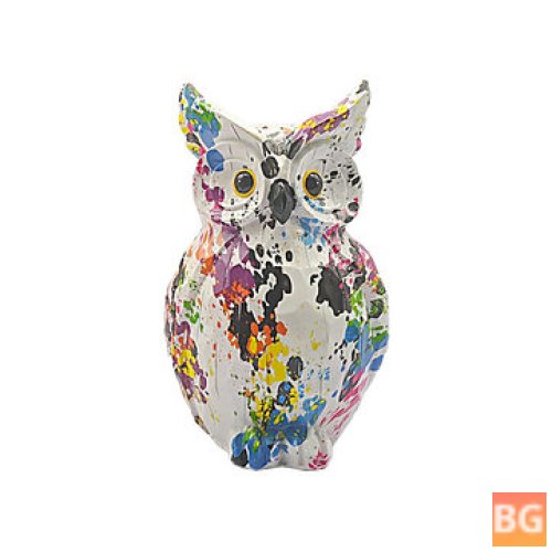 Colorful Owl Resin Ornaments