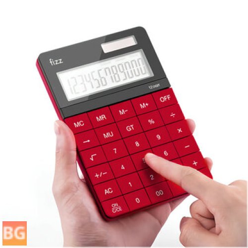 XM-Fizz FZ66806 12-Digit Large Display Panel Button Calculator for College Students
