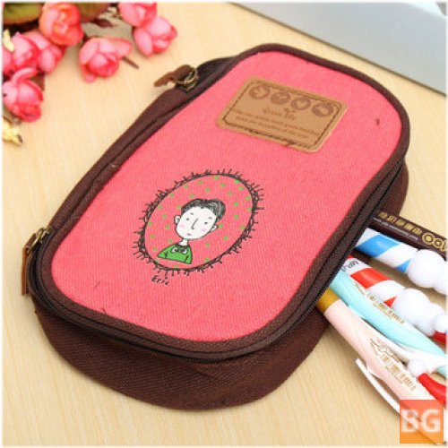 Pencil Bag Storage Tool - Stationery School Student Cosmetics Pouch