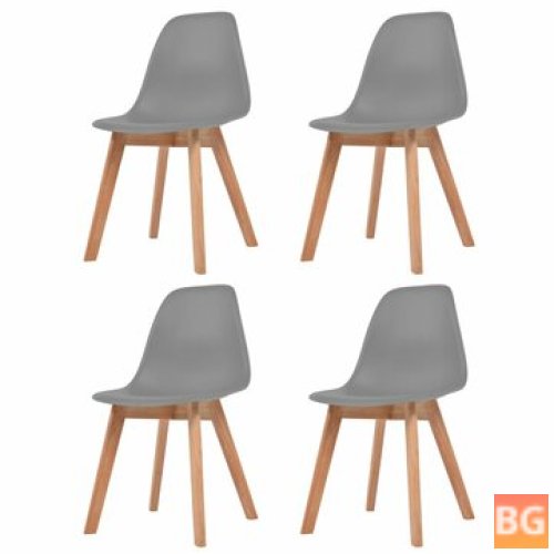 Gray Plastic Dining Chairs (Set of 4)