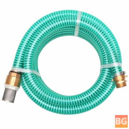 Green 4m Hose with Brass Fittings 25mm