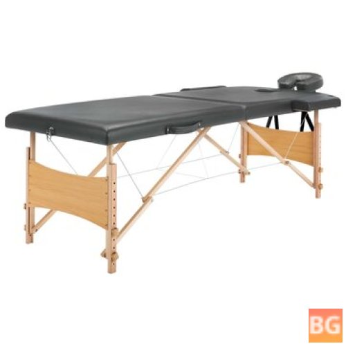 Wooden massage table with 2 zones - 186x68 cm