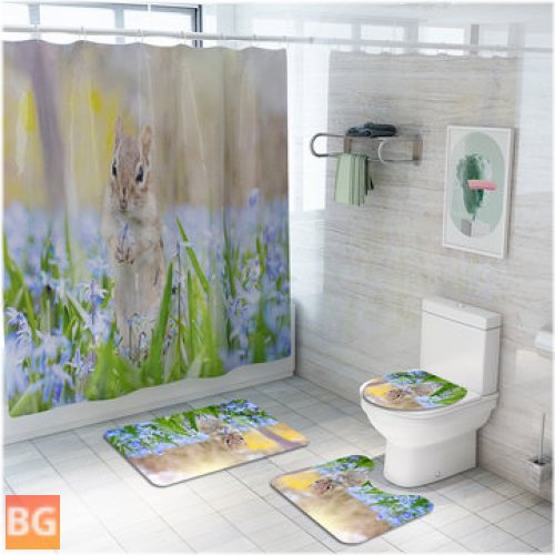 Animal Pattern Toilet Seat Cover for Honana 4PCS Bathroom