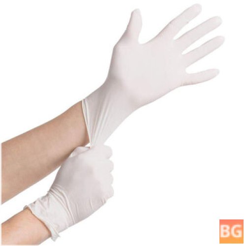 100PCS Disposable PVC Gloves for Beauty Work - Rubber