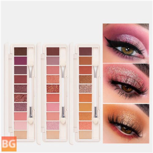 Focallure 10 Colors Eyeshadow Palette - Matte Shimmer Glitter Waterproof Eyeshadow Powder