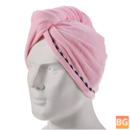 Absorbent Hair Turban with Button Fastener