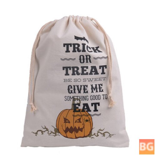 Halloween Bag Canvas Caddy - Candy Gifts Bag