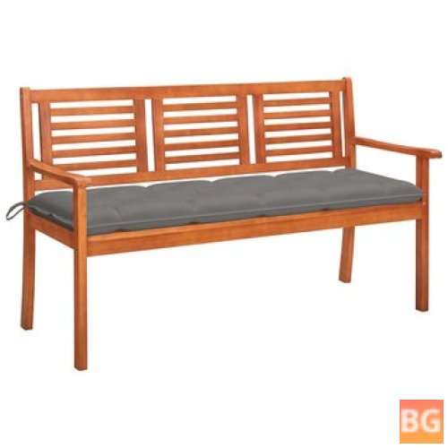 3-seater Garden Bench with Cushion (59.1 Inches)