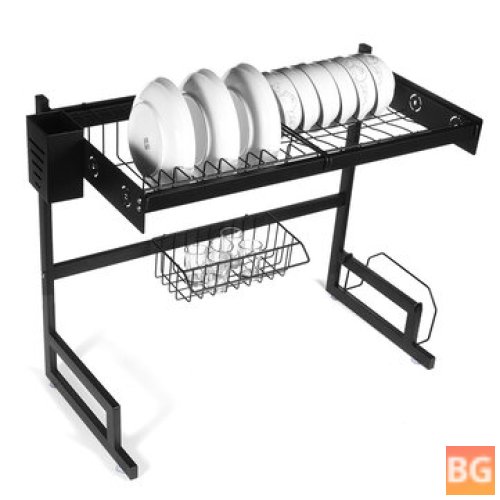 Dish Rack for Kitchen - Rack with Sink and Tray for Storage