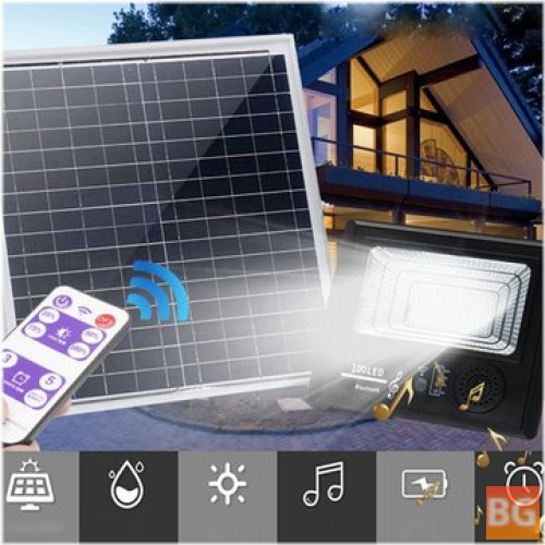 Solar Flood Security Light with Controller - Dimmable