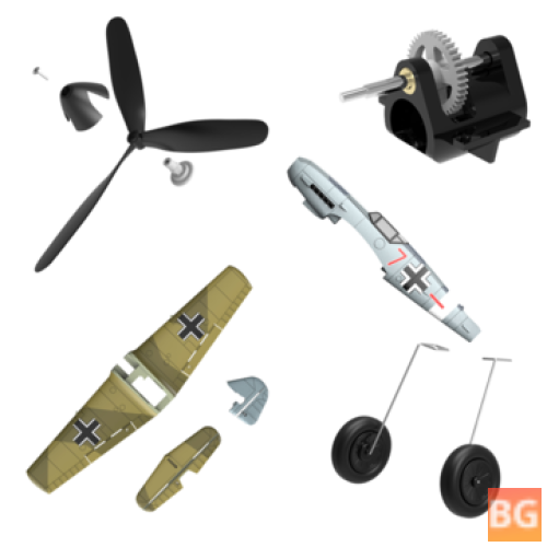 Eachine BF109 400mm RC Airplane Spare Parts - Propeller Receiver Landing Gearbox, Main Wing Rod