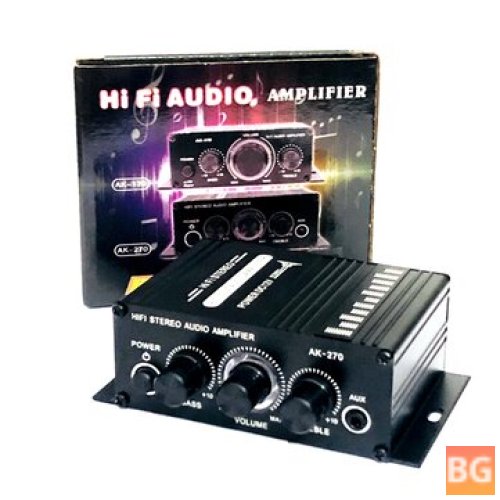 Car Power Amplifier - Mini 2-Channel Hifi Stereo DVD CD Computer MP3 Mobile Phone Audio Amplifier