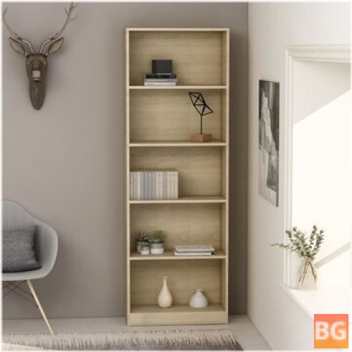 Book Cabinet - Sonoma Oak - 23.6"x9.4"x68.9