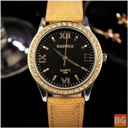 Women's Retro Crystal Quartz Watch with Watch Band