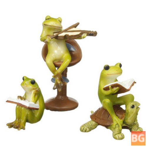 Home Office Desk ornament - Cute Frog Statue