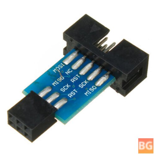 10-Pin To 6-Pin Adapter Board Connector for ISP Interface Converter AVR AVRISP USBASP STK500 Standard