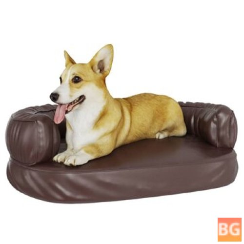 Dog Bed with Foam and Memory Foam 60x42 cm