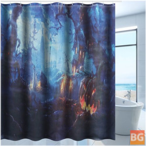 Waterproof Curtains for a Halloween Bathroom - 71x71
