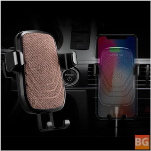 Gravity Phone Holder Stand with Qi Wireless Charging port and Auto Lock Feature