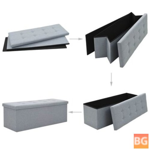 110x38x38 cm Artificial Linen Bench - Gray
