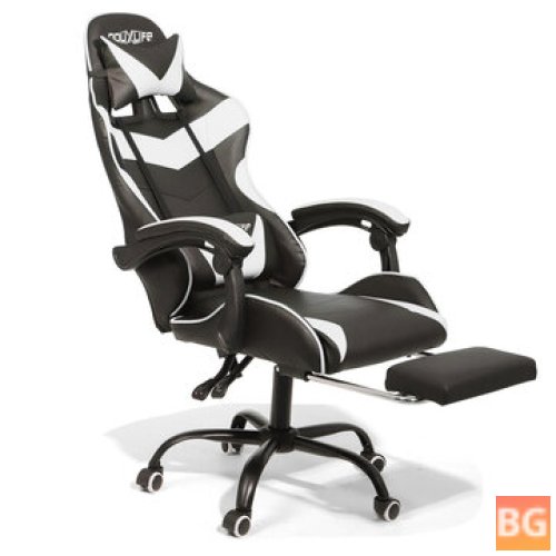 Douxlife Racing GC-RC02 Gaming Chair - Ergonomic Design - 360° Swivel Height Adjustable - Thick Padded Back - Integrated Armrest Restractable Footrest