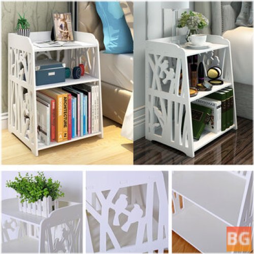 Double Hallway Storage Cabinet with Shelves - Modern White