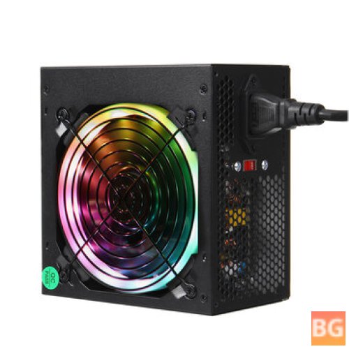 RGB Power Supply for PC with Silent Cooling Fan and 800W Output