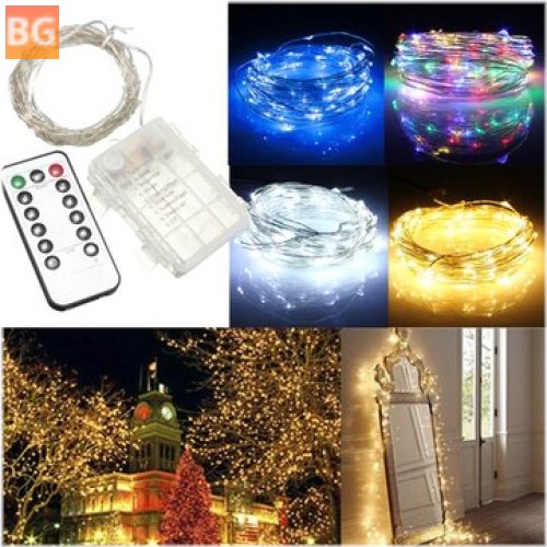 100-LED Fairy Light with Remote Controller - Silver