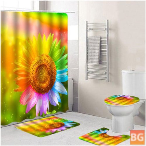 Colorful Sunflower Bathroom Set