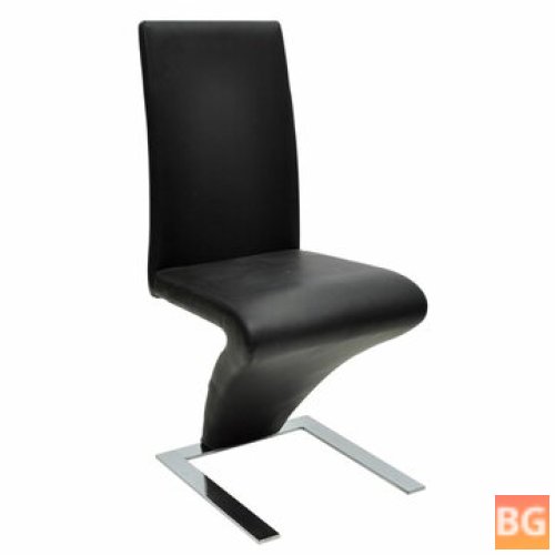 Black Faux Leather Dining Chairs