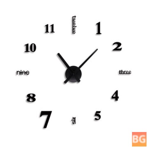 27 Inch Black/White DIY Wall Clock - Silent quartz wall night clocks